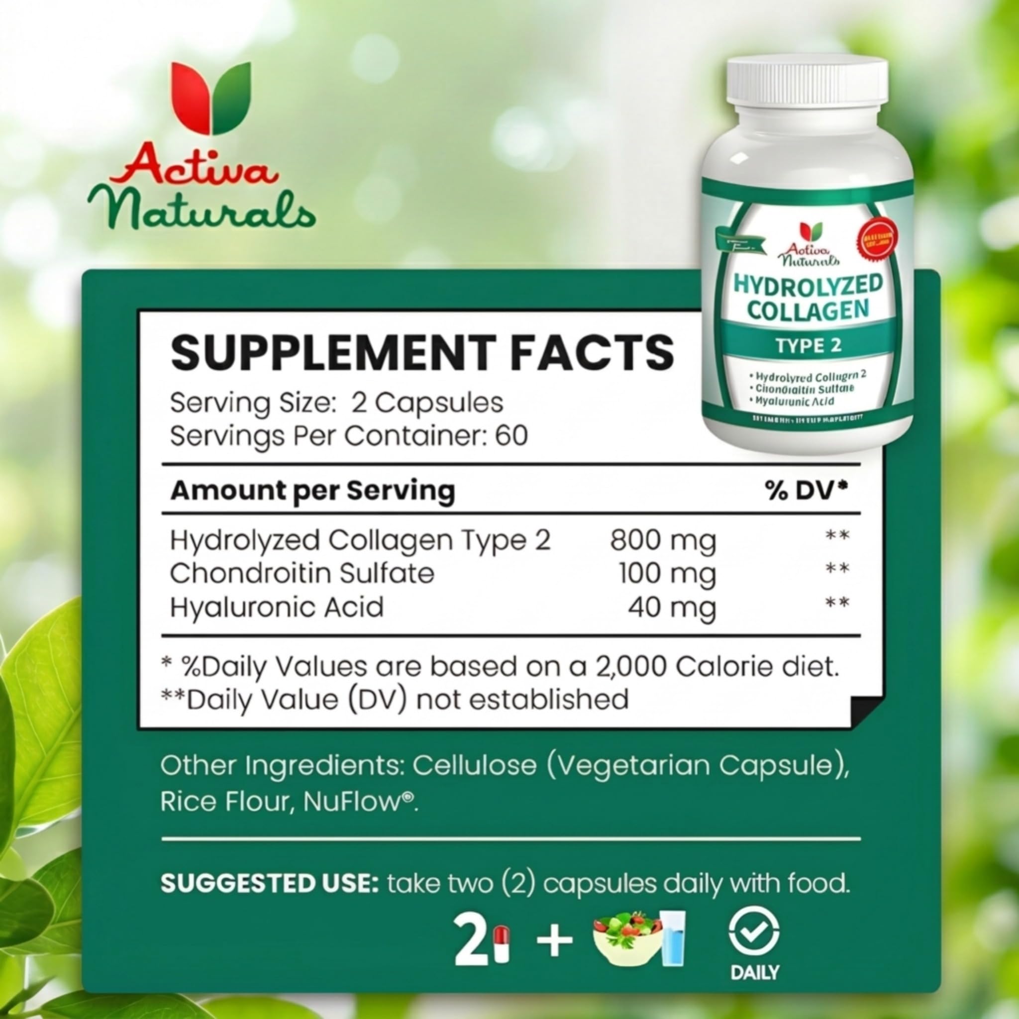 Activa Naturals cápsula en primer plano destacando formulación vegetariana y pureza