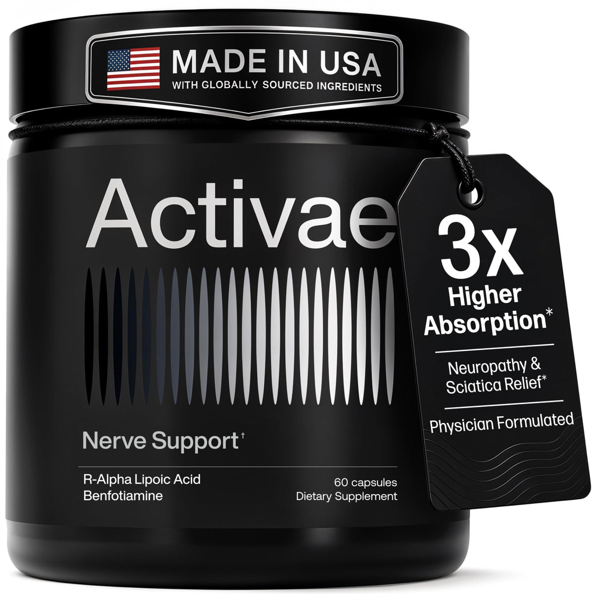 Activae frontal del envase mostrando el etiquetado claro y beneficios clave