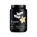 Active Stacks envase frontal de proteína de res vainilla, práctico y nutritivo