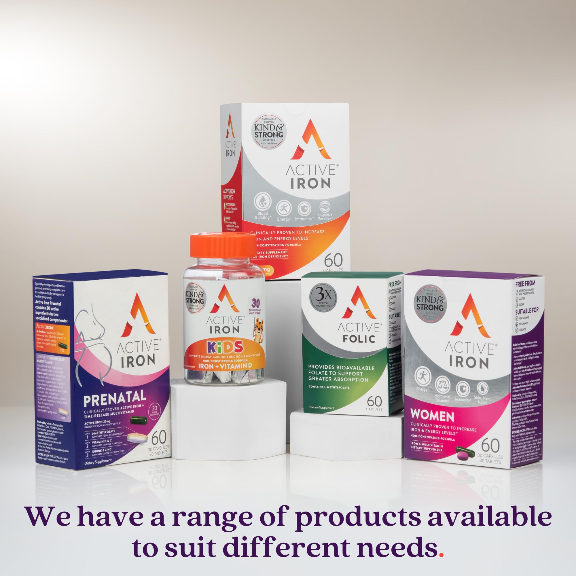 ACTIVEIRON frasco cerrado con sello de calidad y protección del contenido