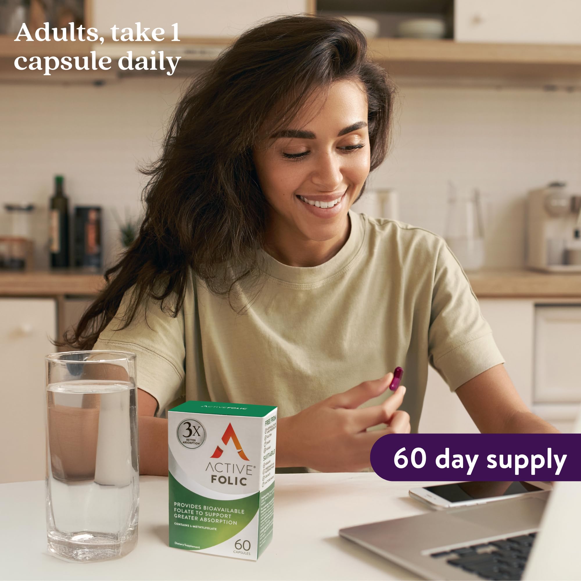ACTIVEIRON etiqueta nutricional legible mostrando L-metilfolato activo