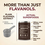 Actual Superfoods etiqueta con lista de ingredientes orgánicos visibles y limpios