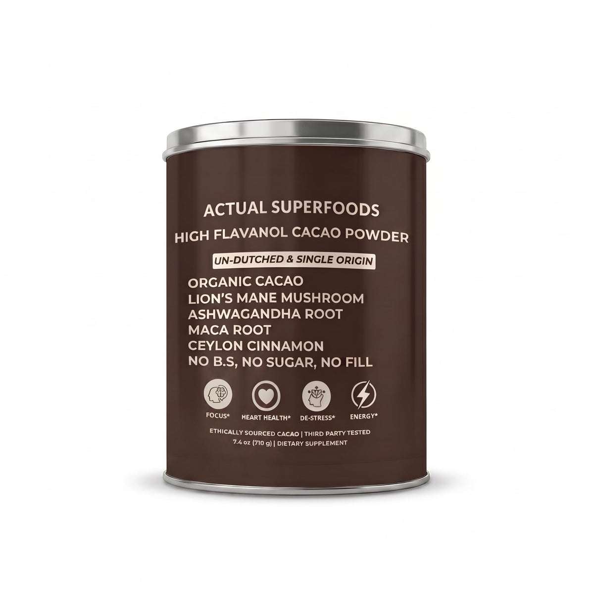 Actual Superfoods frente del envase mostrando el diseño y beneficio energía sostenida