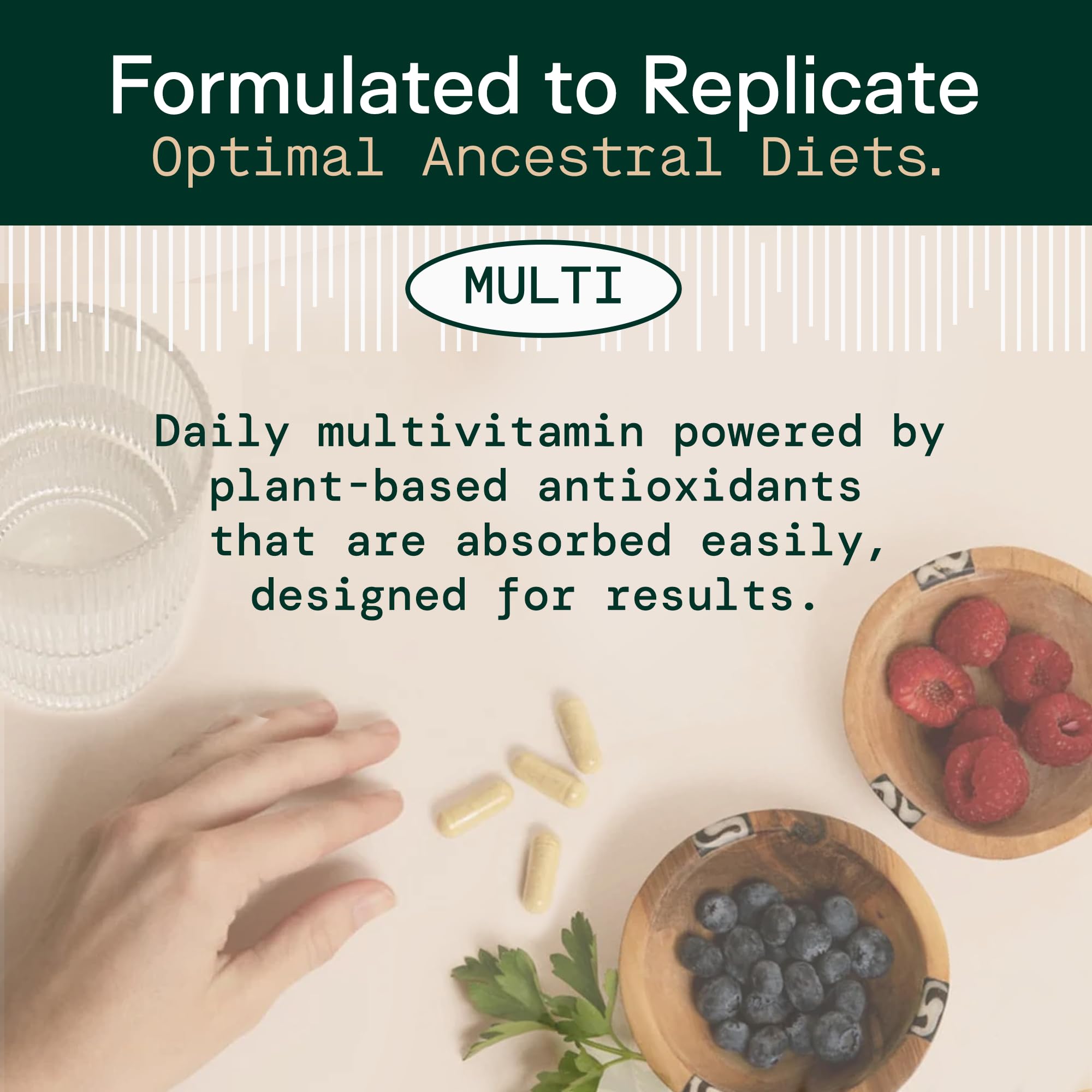 ADAPT NATURALS etiqueta nutricional en primer plano con lista de vitaminas y minerales