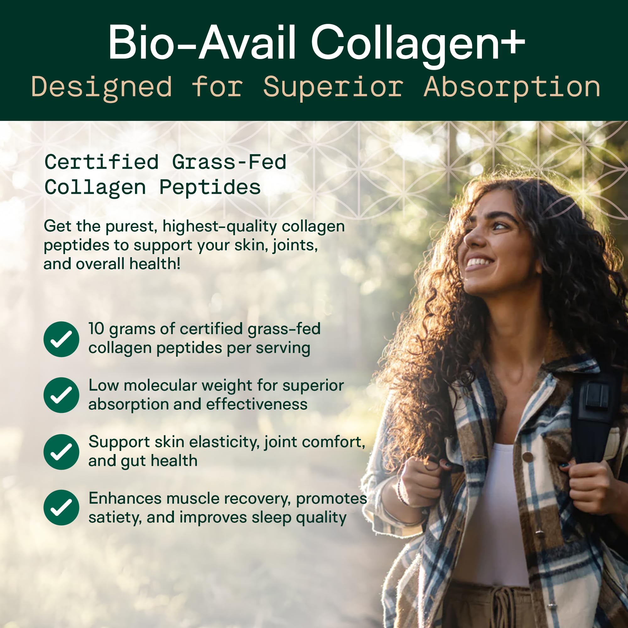 Adapt Naturals textura en polvo de colágeno, fácil mezcla y disolución