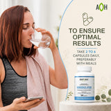 ADAPTOHEAL frasco con plantas naturales que subrayan origen botánico