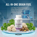 ADAPTOHEAL NeuroHeal botella abierta con cápsulas listas para consumo