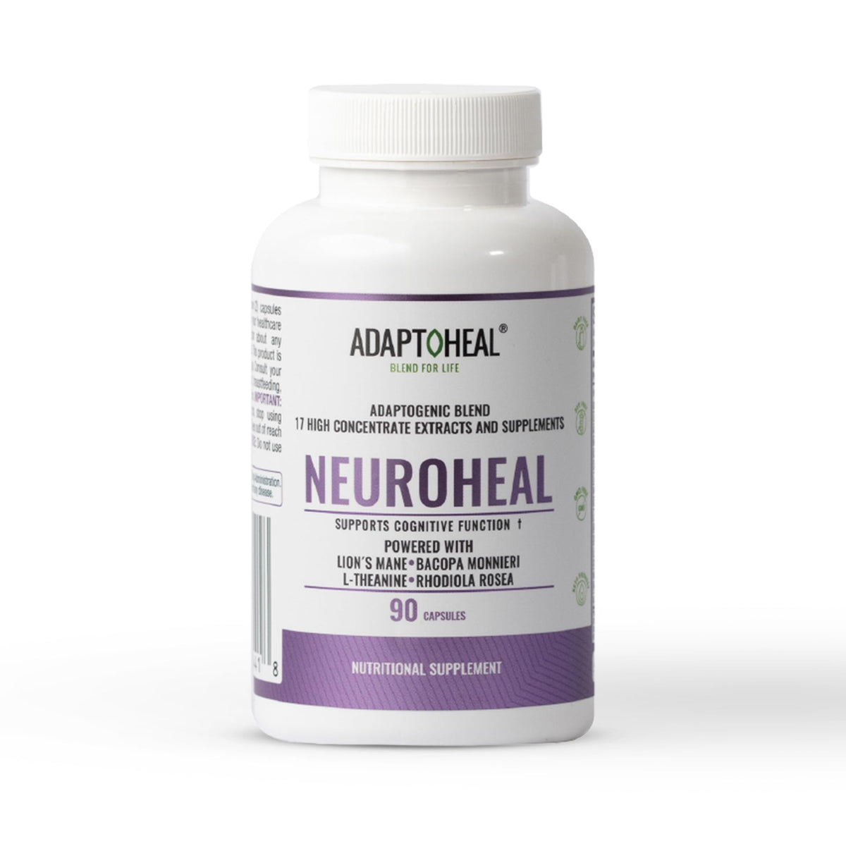 ADAPTOHEAL NeuroHeal frente del envase con claridad de marca y beneficios
