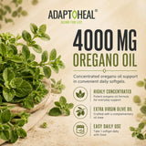 ADAPTOHEAL softgel sobre plato junto a comida indicando mejor absorción