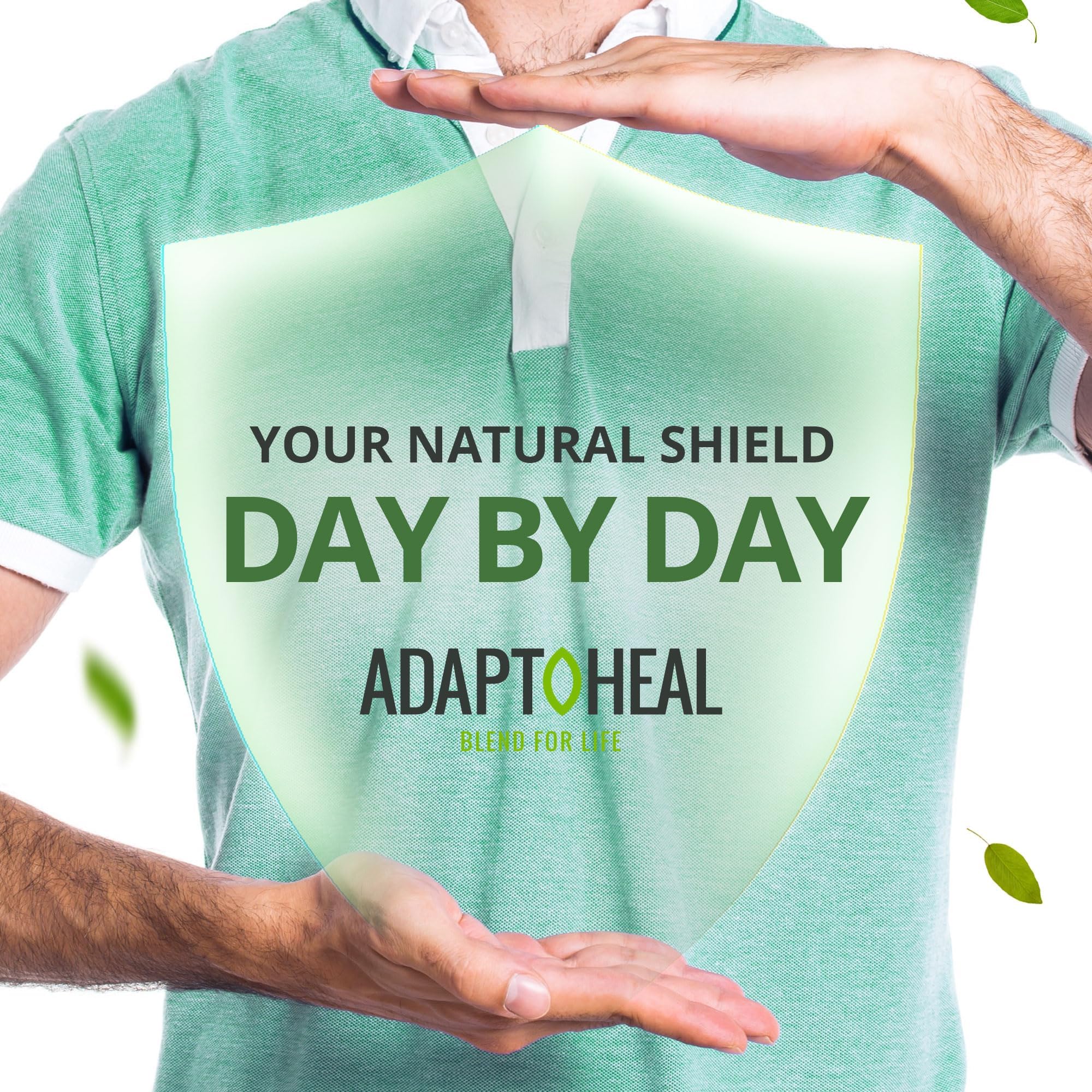 ADAPTOHEAL combinación de plantas adaptógenas mostrando materias primas naturales
