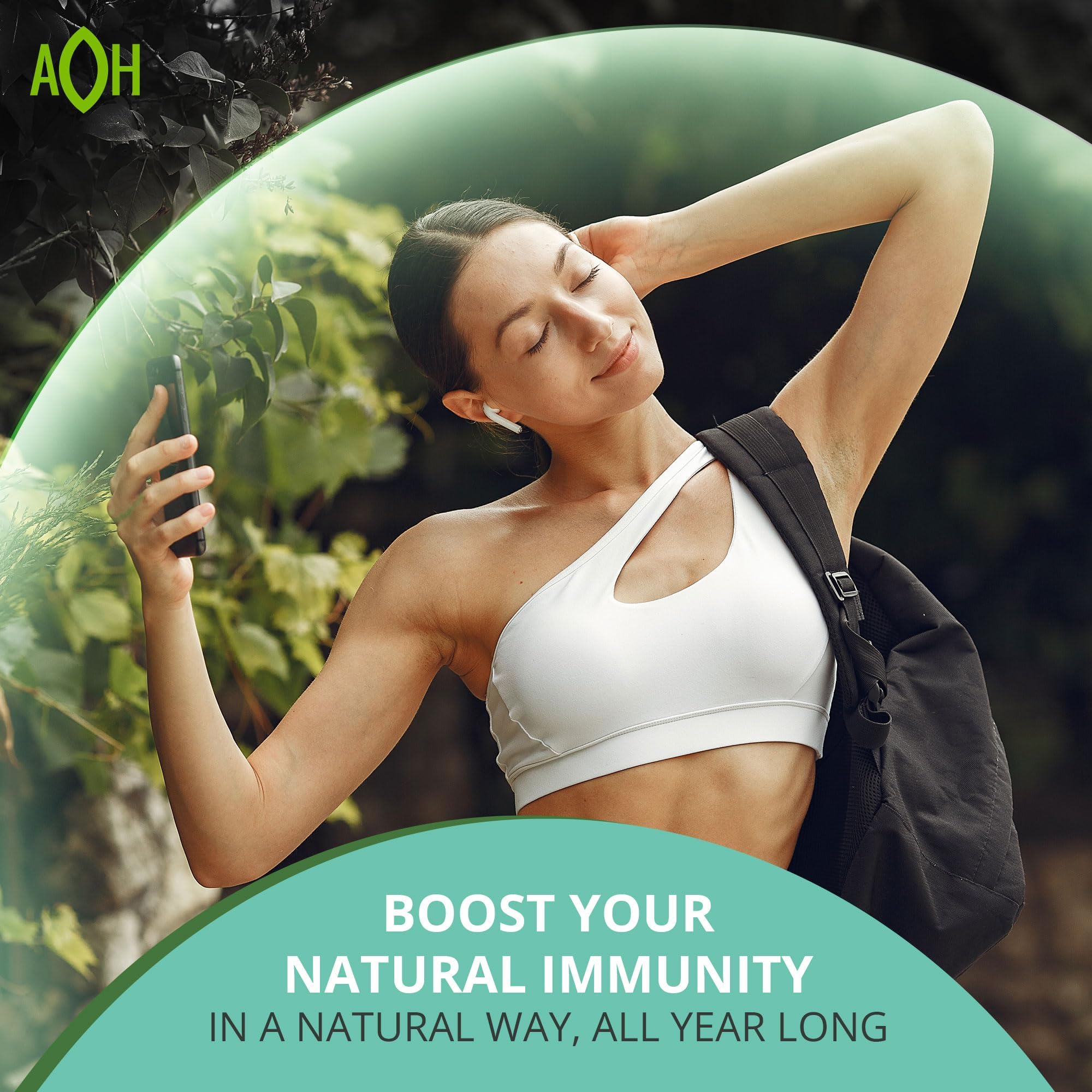 ADAPTOHEAL polvo de extractos concentrados que muestra la mezcla de 23 ingredientes naturales