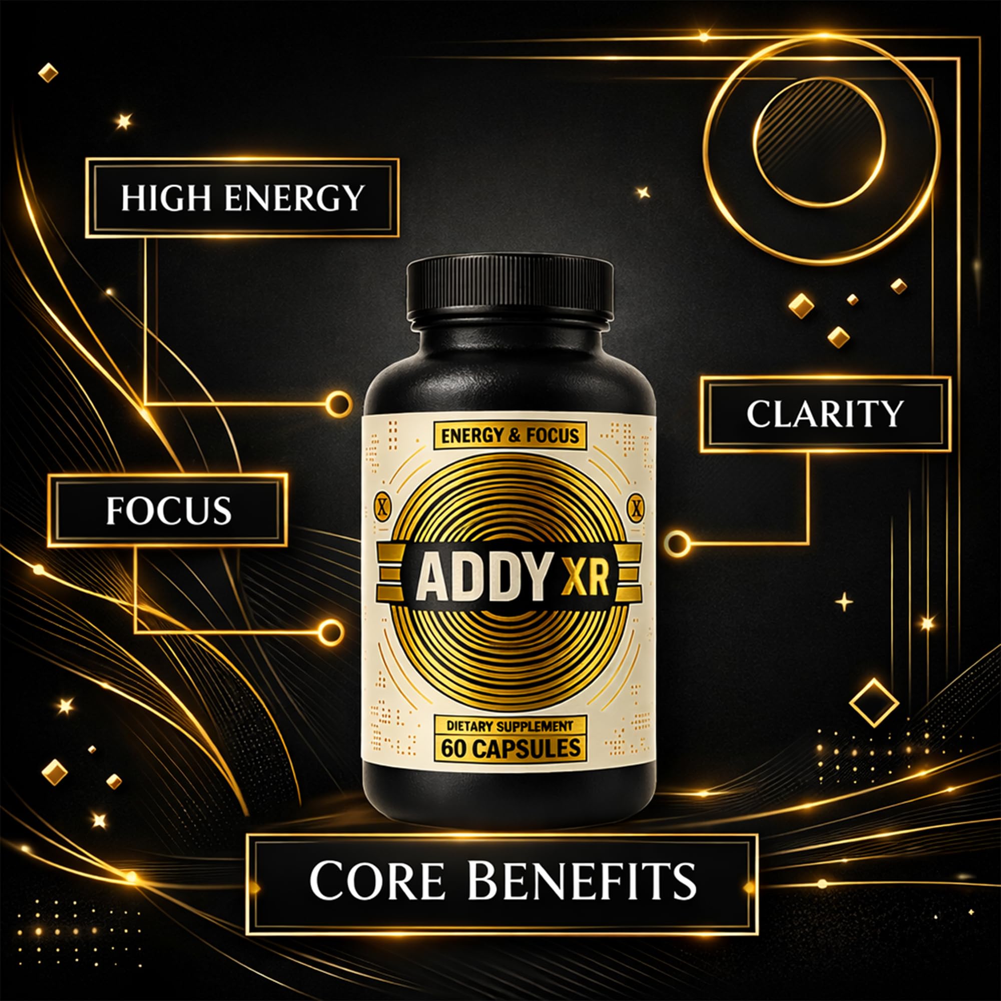 ADDY FOCUS cápsulas en primer plano destacando textura y facilidad