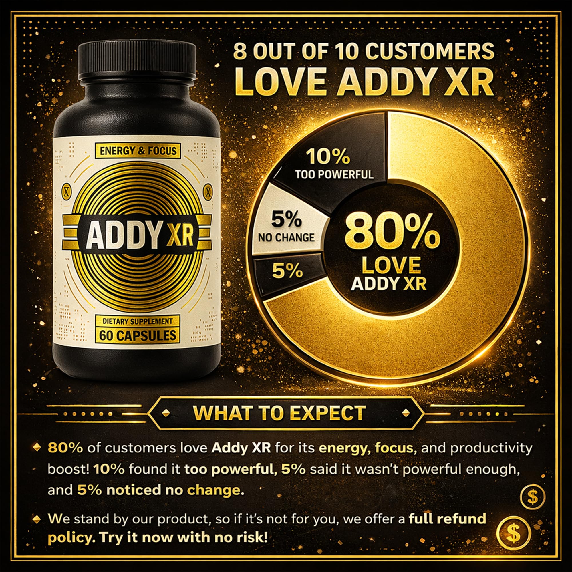 ADDY FOCUS etiqueta nutricional detallada mostrando ingredientes clave