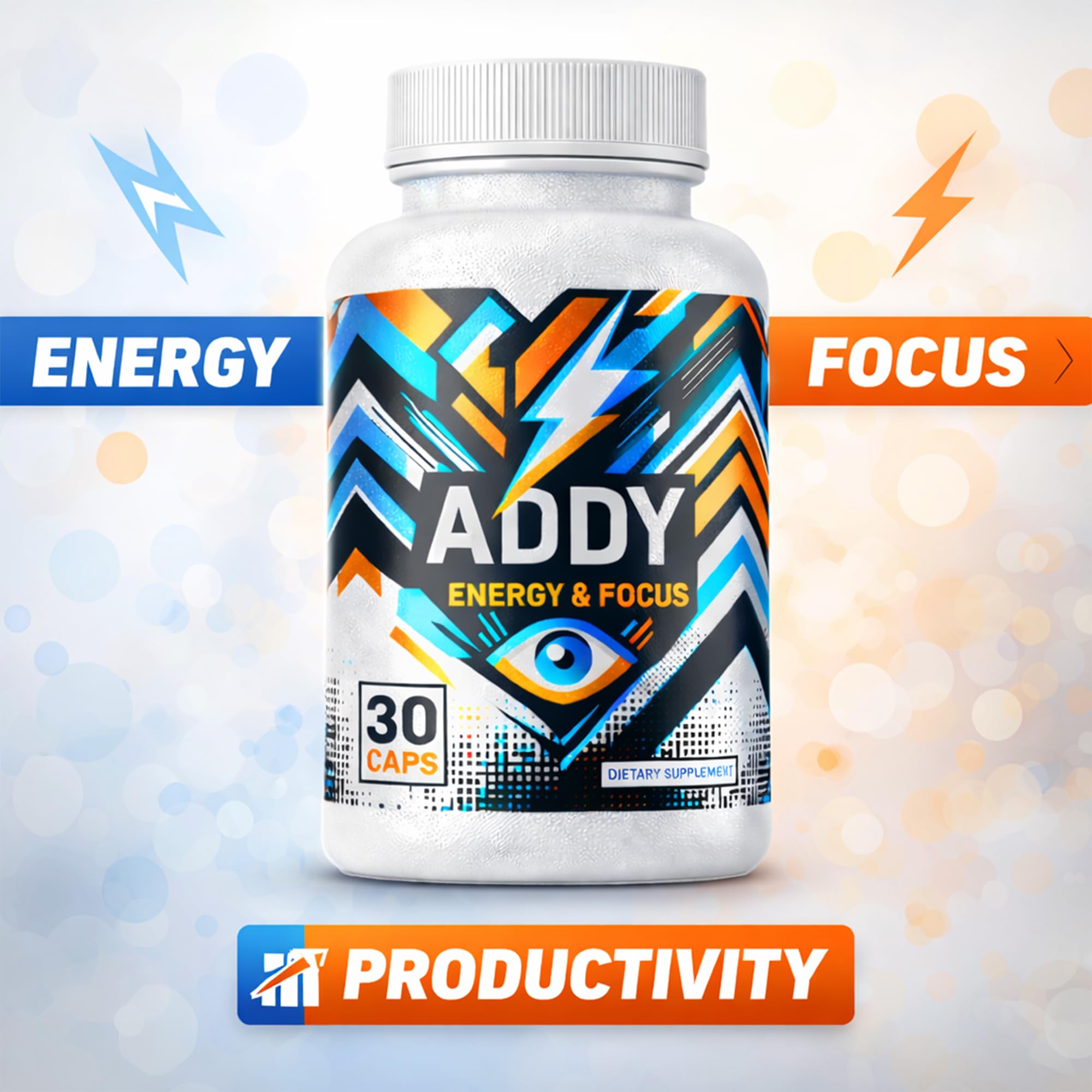 ADDY FOCUS cápsula en primer plano para apreciar textura y tamaño