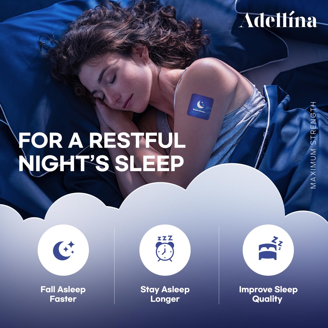Adellina parche detalle de textura y adhesivo suave para piel