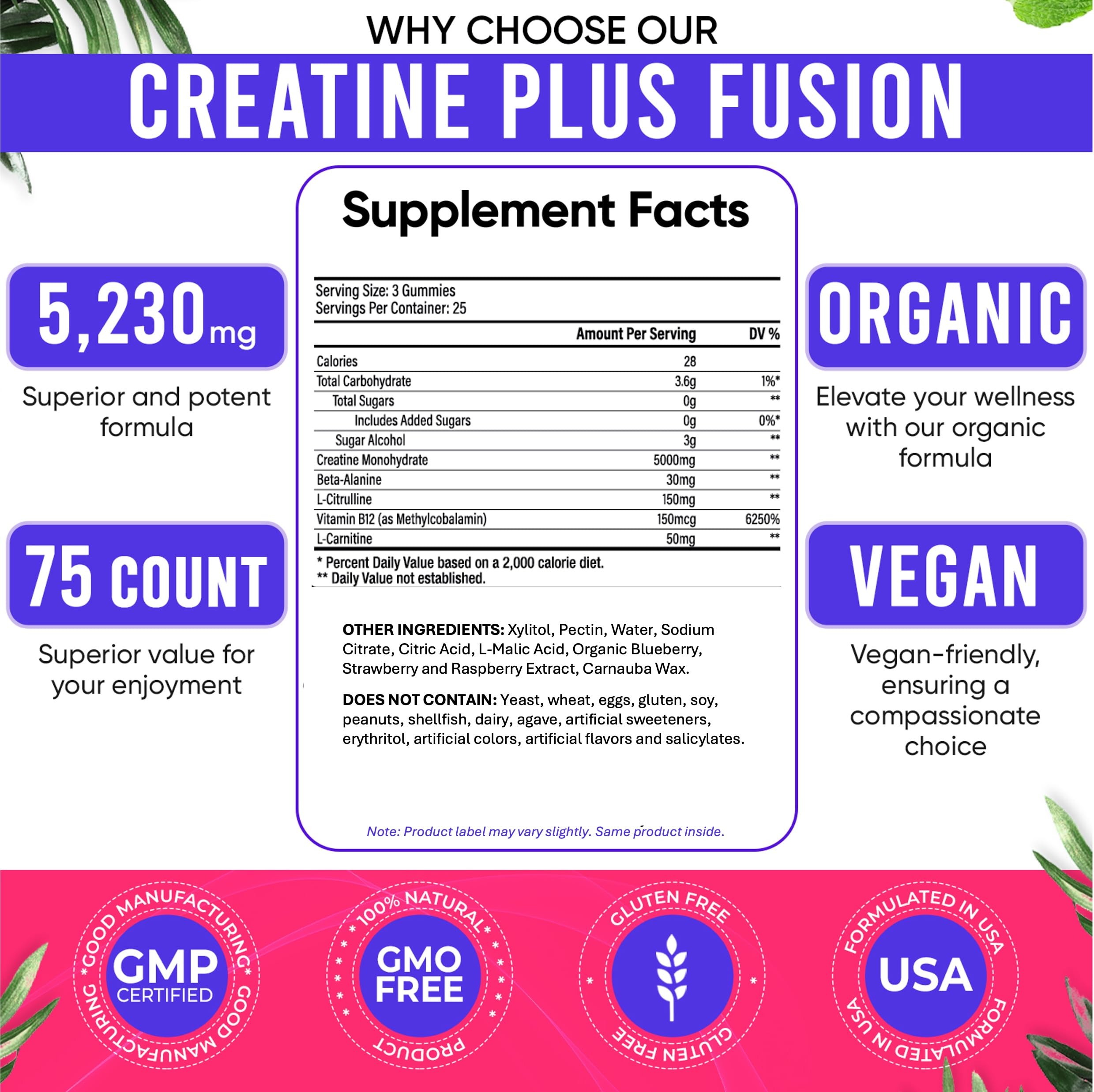 Adndale etiqueta nutricional destacando ingredientes clave
