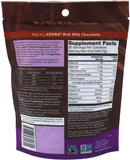 Adora primer plano de la textura del disco de chocolate, calidad Rainforest Alliance y sabor intenso
