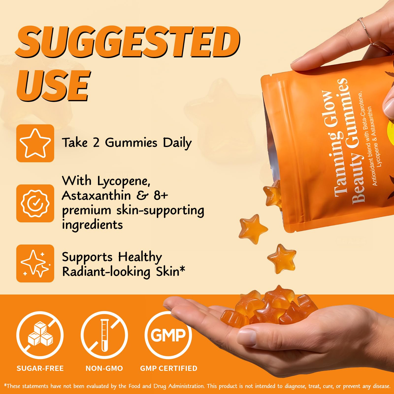 ADSBJUX etiqueta con ingredientes clave y beneficios claros al consumidor