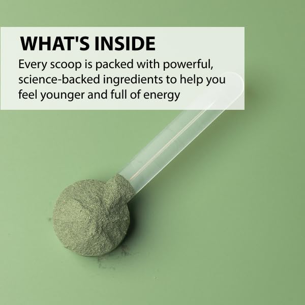 Advanced Bionutritionals collage de frutas y greens que ilustran ingredientes