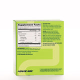 AdvoCare polvo de fibra en primer plano, textura fina y mezcla fácil