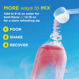 AdvoCare Rehydrate comparación de tamaño del tarro junto a botella para referencia práctica