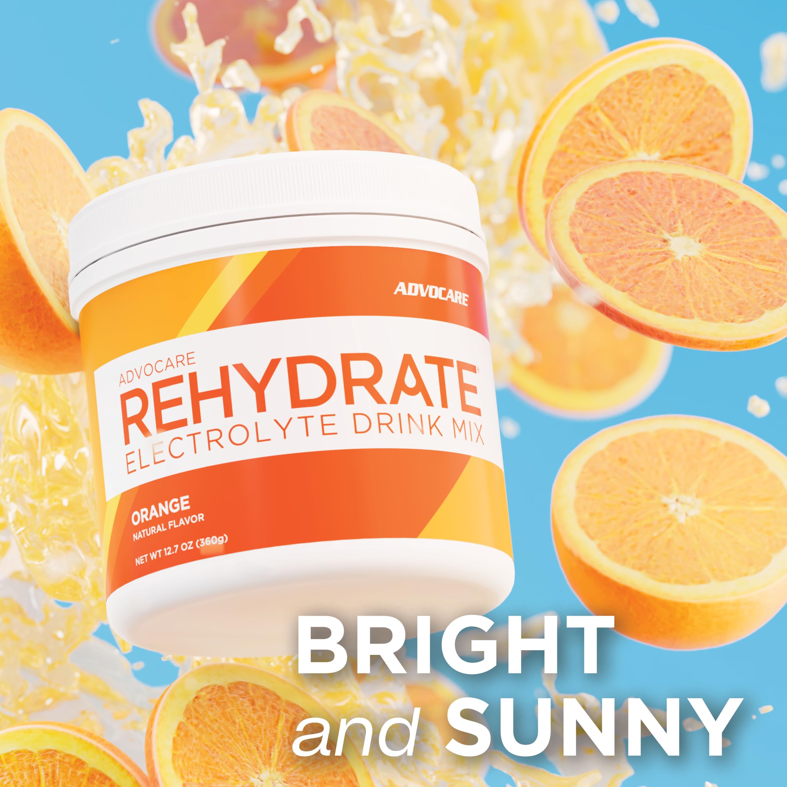 AdvoCare Rehydrate etiqueta nutricional destacando electrolitos y vitaminas