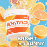 AdvoCare Rehydrate etiqueta nutricional destacando electrolitos y vitaminas
