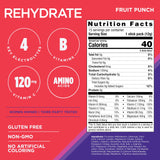 Textura en polvo de AdvoCare Rehydrate que destaca mezcla fácil y solubilidad rápida