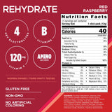 AdvoCare Rehydrate polvo textura fina en cucharada para mezcla rápida y disolución eficiente