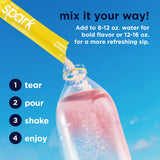 AdvoCare Spark bebida preparada en vaso refrescante y sabor frutal