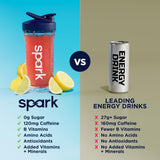AdvoCare cierre del envase Spark con cucharilla medidora visible