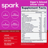 AdvoCare Spark polvo rojo detalle de textura y mezcla fácil