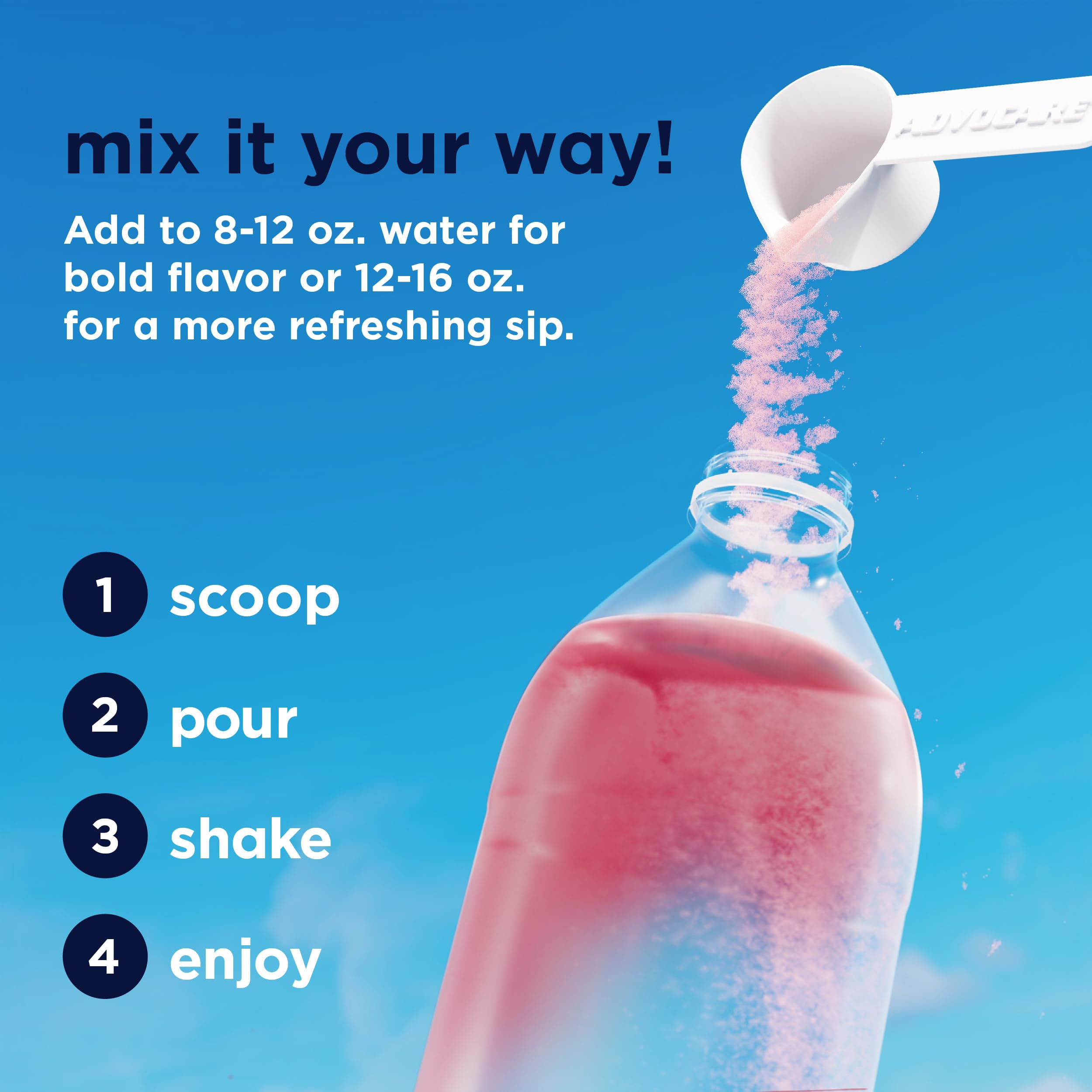 Etiqueta de AdvoCare Spark con lista de vitaminas e ingredientes