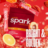 AdvoCare Spark etiqueta nutricional mostrando vitaminas y cafeína