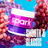 AdvoCare Spark etiqueta nutricional mostrando 120 mg cafeína y 200% vitamina C