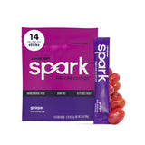 AdvoCare Spark vista frontal del empaque muestra diseño y sabor uva, fácil identificación