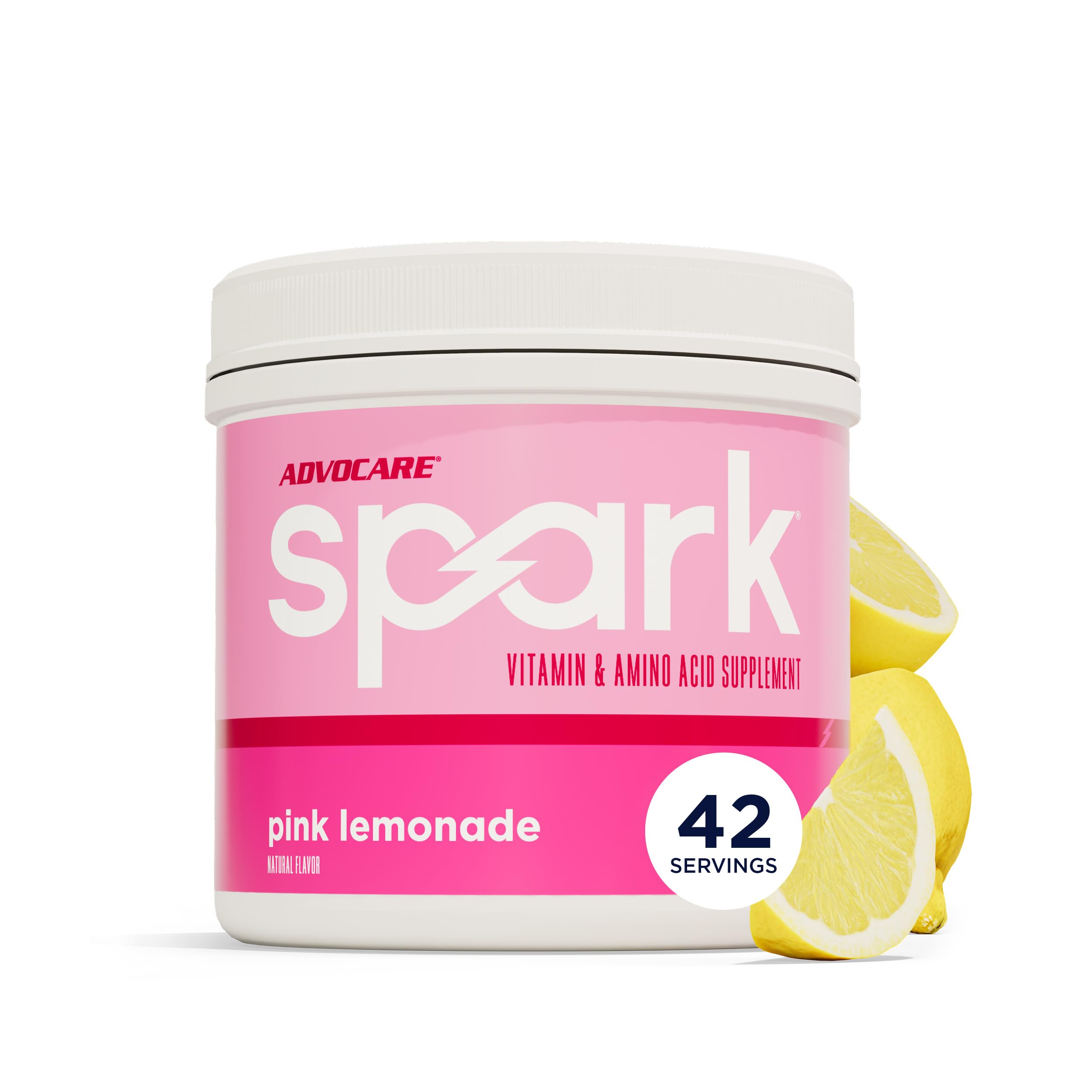 AdvoCare frasco Spark frente mostrando diseño y cantidad