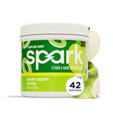 AdvoCare Spark frontal del envase mostrando sabor Green Apple Candy y porciones