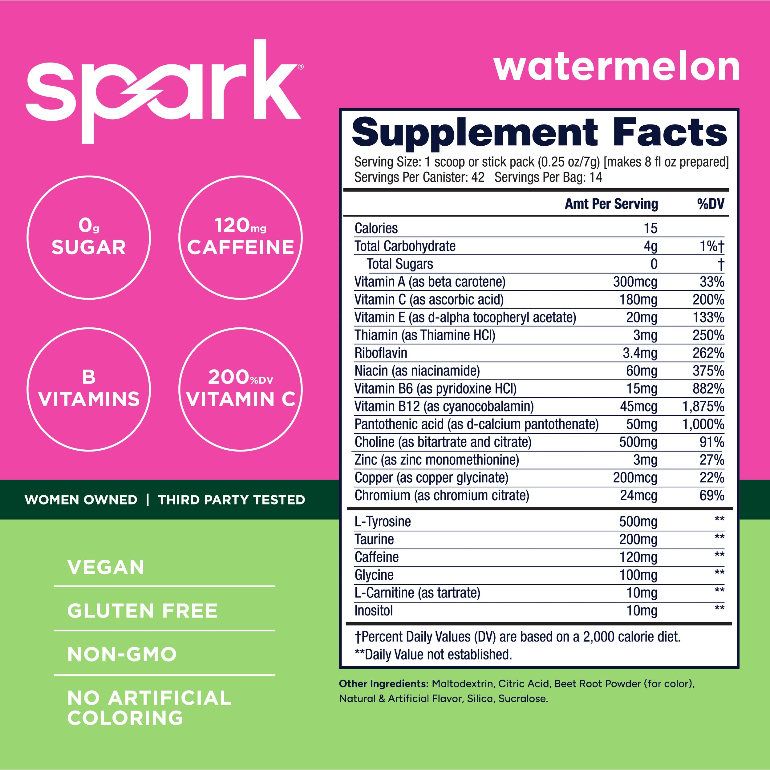 Textura del polvo AdvoCare Spark cercano, mezcla fina y fácil disolución