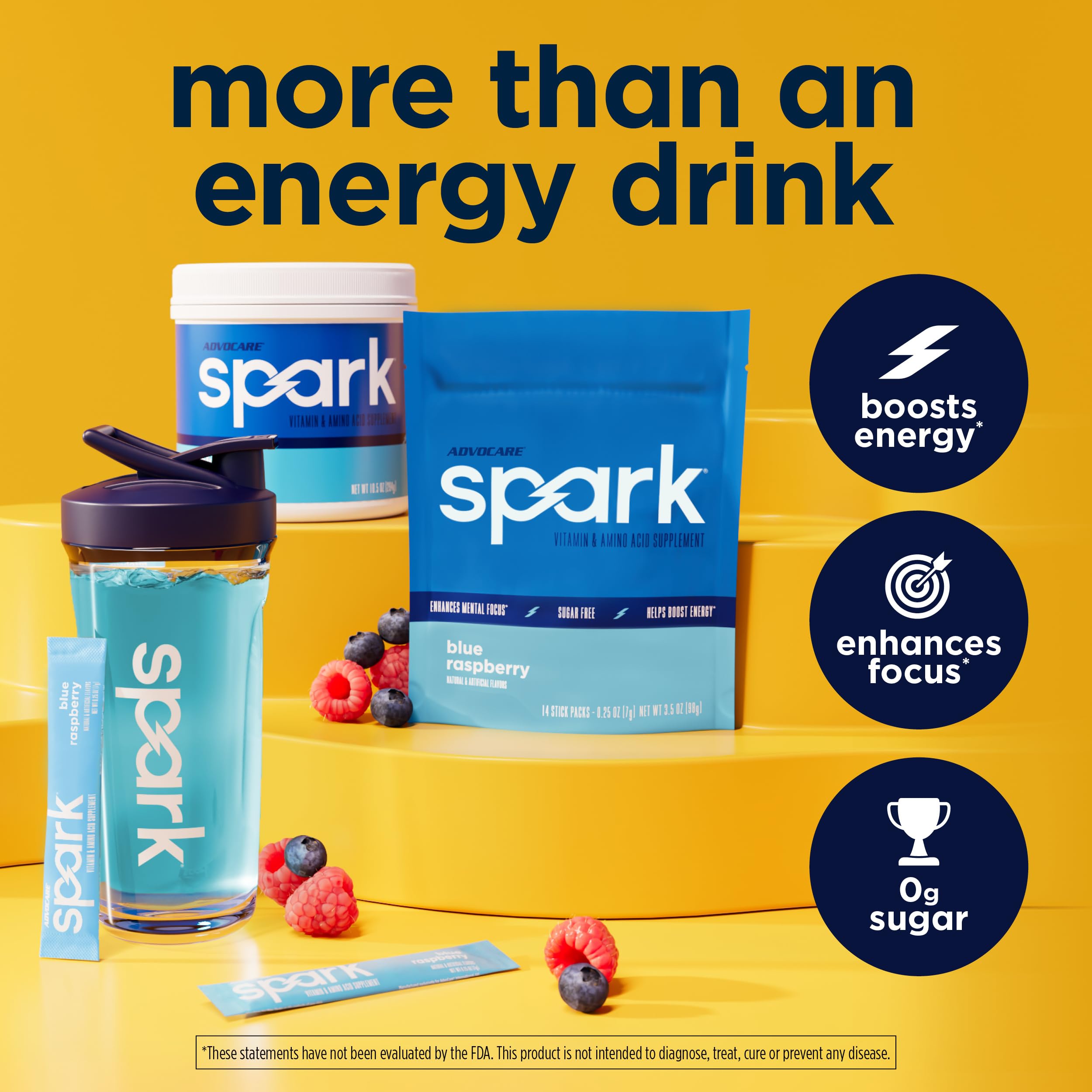 AdvoCare Spark varios sticks en mano para llevar, conveniencia y dosis controlada