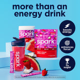 AdvoCare Spark disuelto en vaso con hielo para energía instantánea