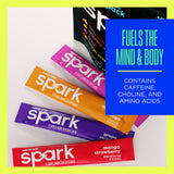 AdvoCare Spark vaso en proceso de mezcla; bebida lista para mejorar enfoque