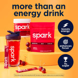 AdvoCare Spark vaso preparado con hielo, bebida energizante lista para consumir