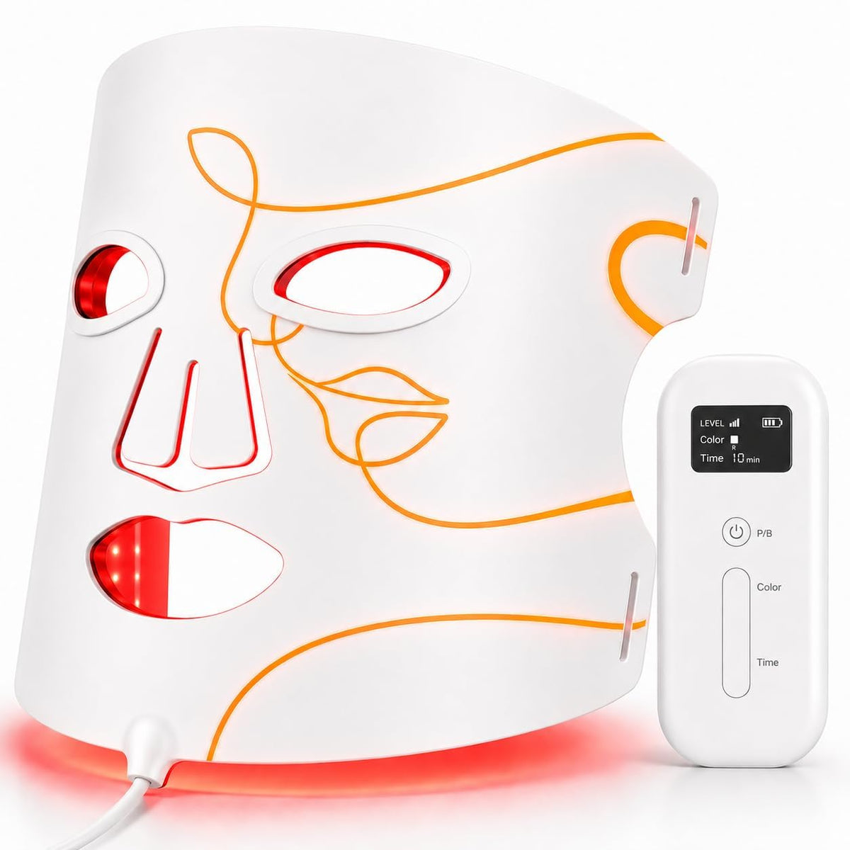 AEPR máscara frontal mostrando ajuste facial y comodidad