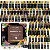Aeshory cofre frontal con 80 aceites esenciales organizado, ideal como regalo