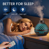 Aeshory control remoto en mano para ajuste cómodo de niebla, luz y temporizador
