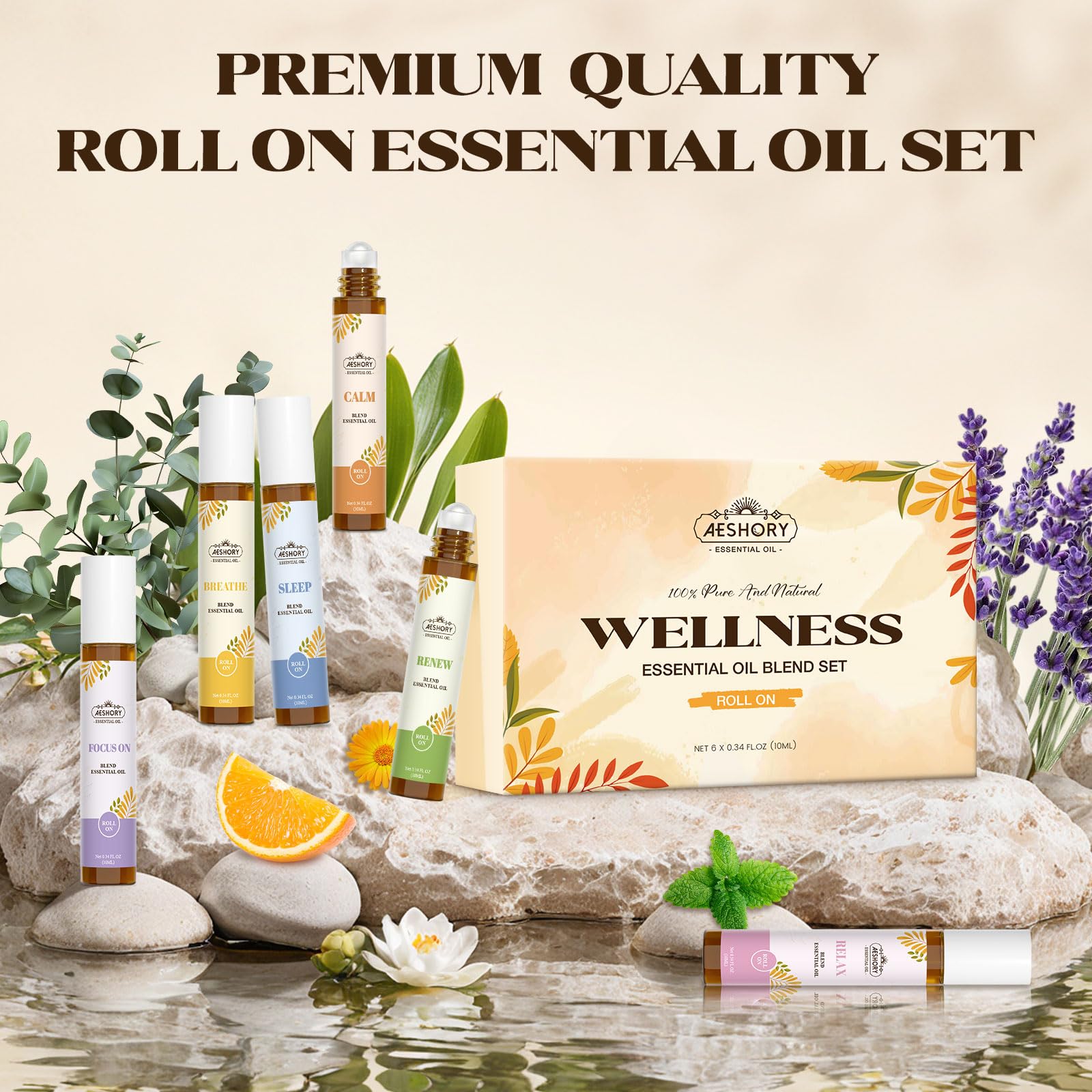 Roll‑on Aeshory guardado en bolso, ideal para desplazamientos y viajes