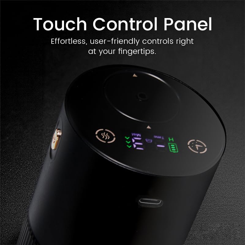 Aeshory con cable USB-C enchufado mostrando recarga rápida conveniente