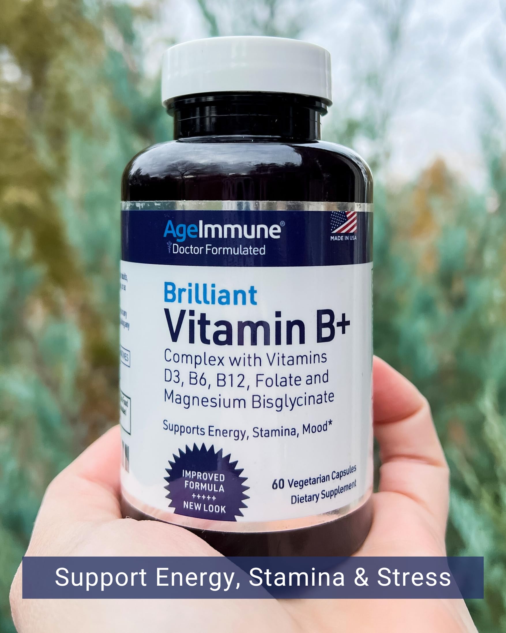 AgeImmune etiqueta de ingredientes con formas activas y beneficios listados