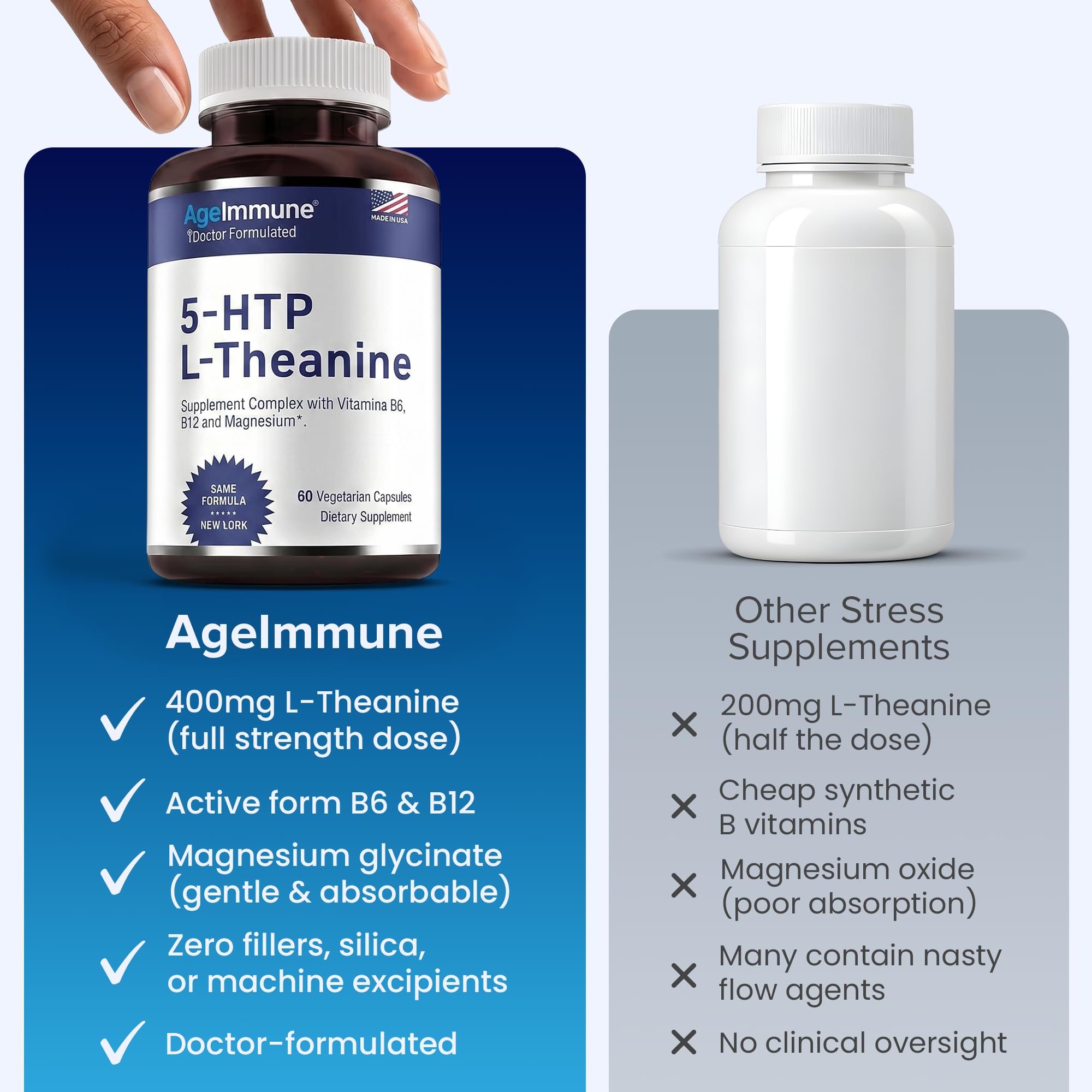 AgeImmune etiqueta nutricional con dosis y ventajas claras
